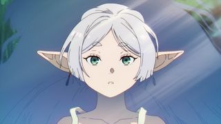 Frieren in water in still from Frieren: Beyond Journey's End anime