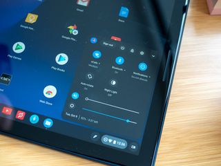 Google's Pixel Slate showing off the control centre