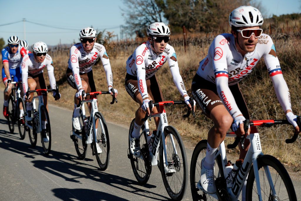 MARSEILLE FRANCE JANUARY 30 Clment Champoussin of France and AG2R Citron Team competes during the 43rd Grand Prix La Marseillaise 2022 a 1743km race from ChteauGombert to Marseille GPLM2022 on January 30 2022 in Marseille France Photo by Bas CzerwinskiGetty Images