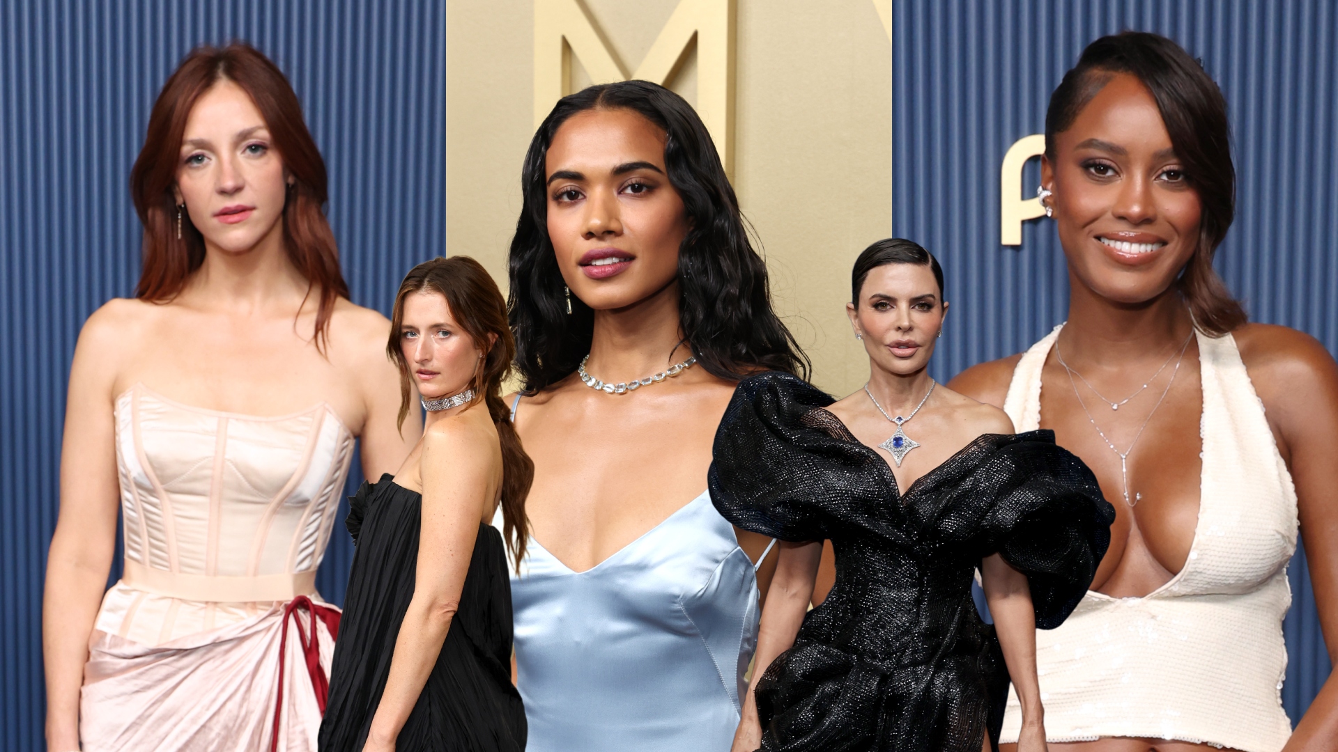 collage of best beauty looks at the grammys, abby elliot, grace gummer, lisa rinna, ciara miller