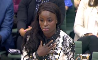 Eniola Aluko answered questions in front of a Digital, Culture, Media and Sport committee in 2017