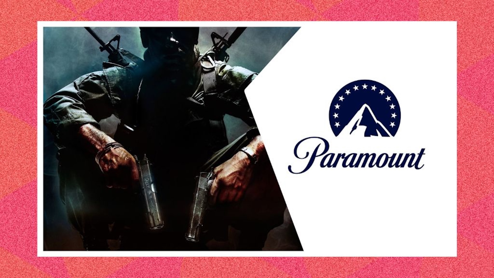 Call of Duty Black Ops cover art alongside the Paramount logo 
