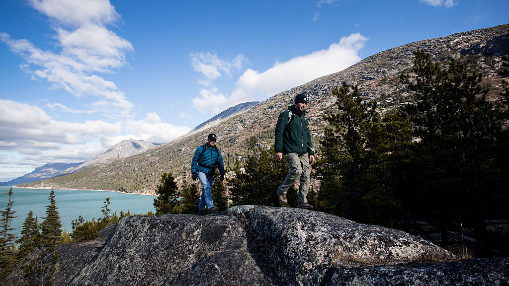 Parks Canada employees on the Chilkoot trail