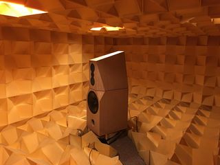 A prototype of Finkteam WM4s in the anechoic chamber