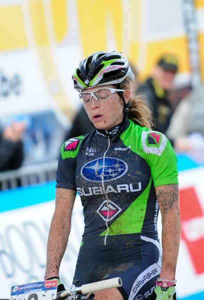 Willow Koerber (Gary Fisher-Subaru) probably did not realize that she just took the World Cup series lead with her second place finish