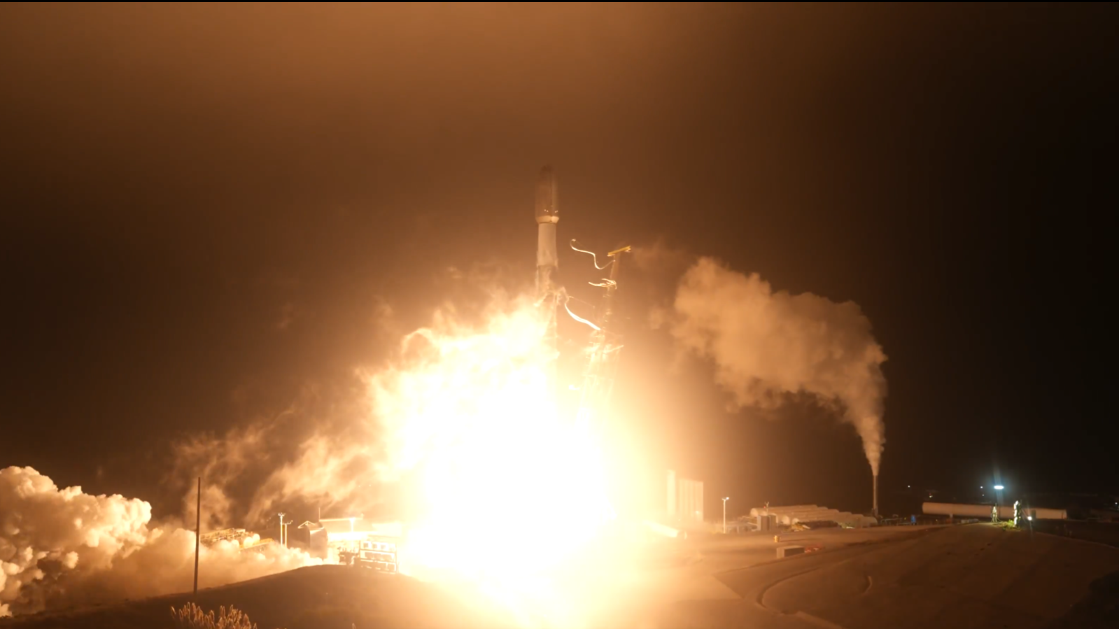 A SpaceX Falcon 9 rocket launches 29 Starlink internet satellites from California's Vandenberg Space Force Base on Aug. 11, 2026.