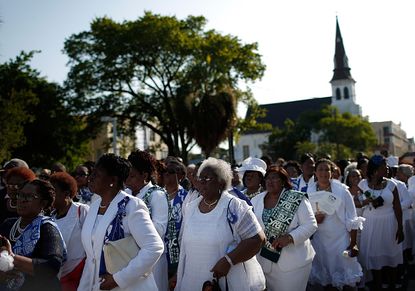 Mourners in Charleston 