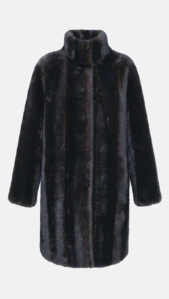 Blair Shaved Mink Coat - Noir Multi