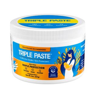 Triple Paste Diaper Rash Cream for Baby - 8 Oz Tub - Zinc Oxide Ointment Treats, Soothes and Prevents Diaper Rash - Pediatrician-Recommended Hypoallergenic Formula With Soothing Botanicals