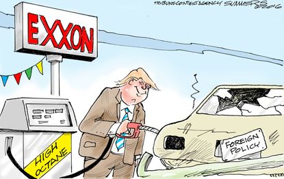 Political cartoon U.S. Donald Trump Exxon Rex Tillerson