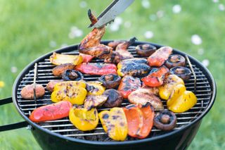 bbq vegetables on grill