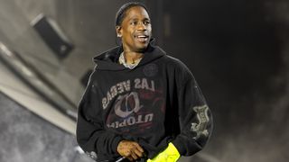 Special guest Travis Scott performs during Young Thug's set at the 2025 Lyrical Lemonade Summer Smash at SeatGeek Stadium on June 22, 2025 in Bridgeview, Illinois.