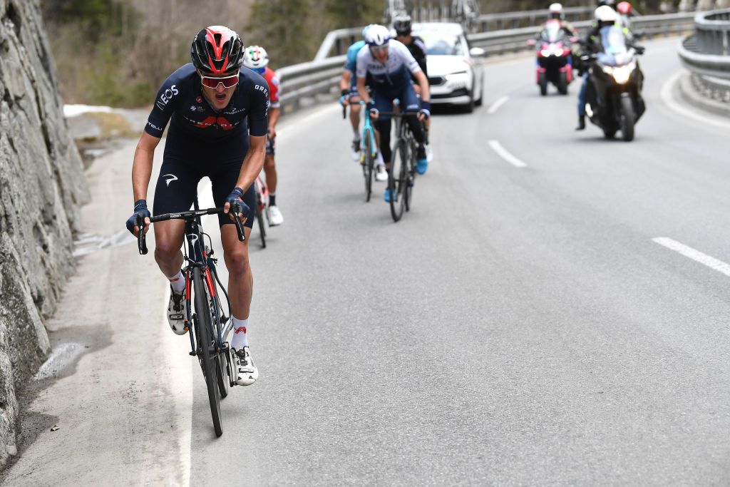 FEICHTEN IM KAUNERTAL AUSTRIA APRIL 20 Pavel Sivakov of Russia and Team INEOS Grenadiers during the 44th Tour of the Alps 2021 Stage 2 a 1215km stage from Innsbruck to Feichten im Kaunertal 1291m TourofTheAlps TouroftheAlps on April 20 2021 in Feichten im Kaunertal Austria Photo by Tim de WaeleGetty Images