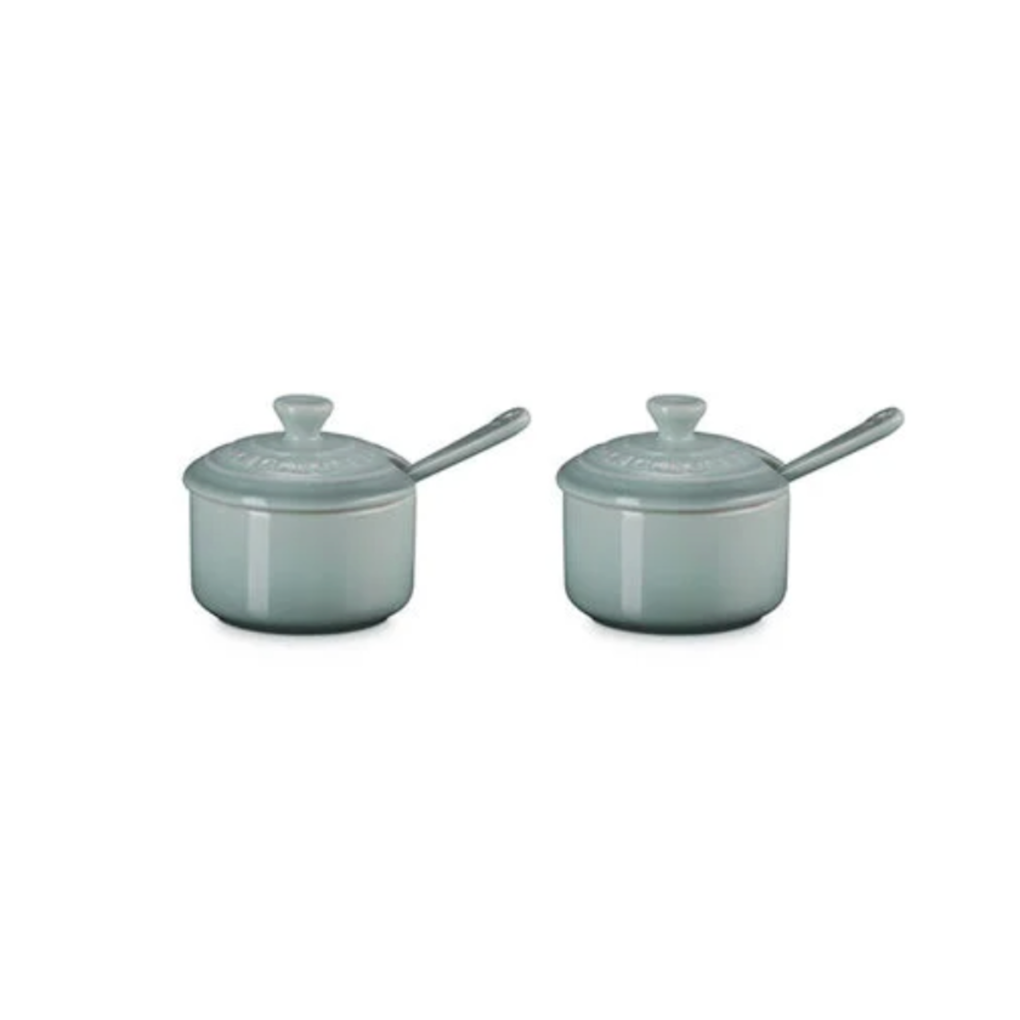 Le Creuset Set of 2 Condiment Pots with Spoons