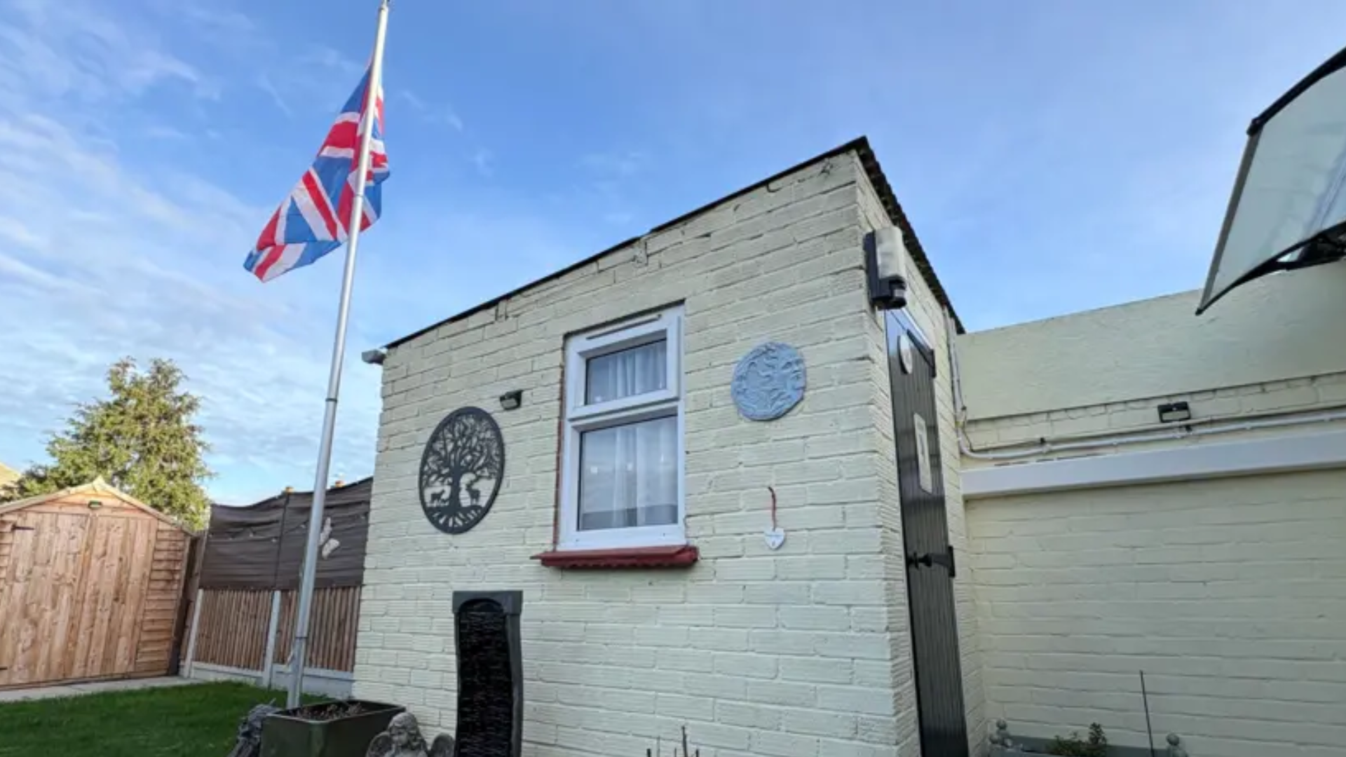 A garden shed that is being used as a datacenter