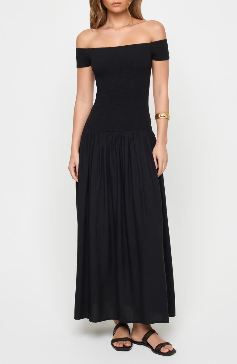 Going Steady Off the Shoulder Cover-Up Dress