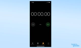 how to change iPhone stopwatch to analog - open clock app