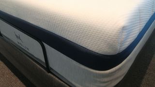 Close up of Helix Midnight mattress