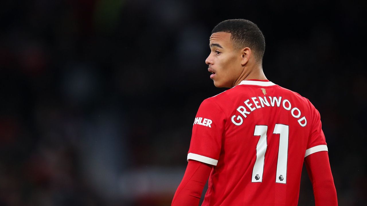 The back of Mason Greenwood&#039;s shirt during the Premier League football match between Manchester United and Crystal Palace in December 2021 