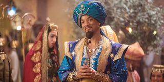 2019 Aladdin Will Smith smiles genie