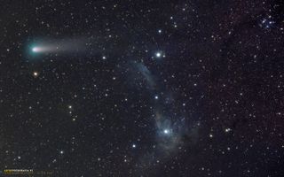 Comet 21P/Giacobini-Zinner passes through the constellation Camelopardalis on Aug. 22, 2018.