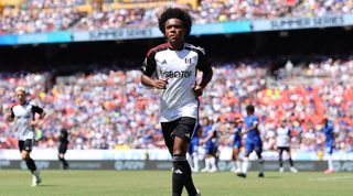 Willian of Fulham looks on during the Premier League Summer Series match between Chelsea FC and Fulham FC at FedExField on July 30, 2023 in Landover, Maryland. (Photo by Tim Nwachukwu/Getty Images)