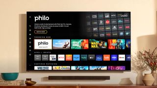 Philo app on a TV display