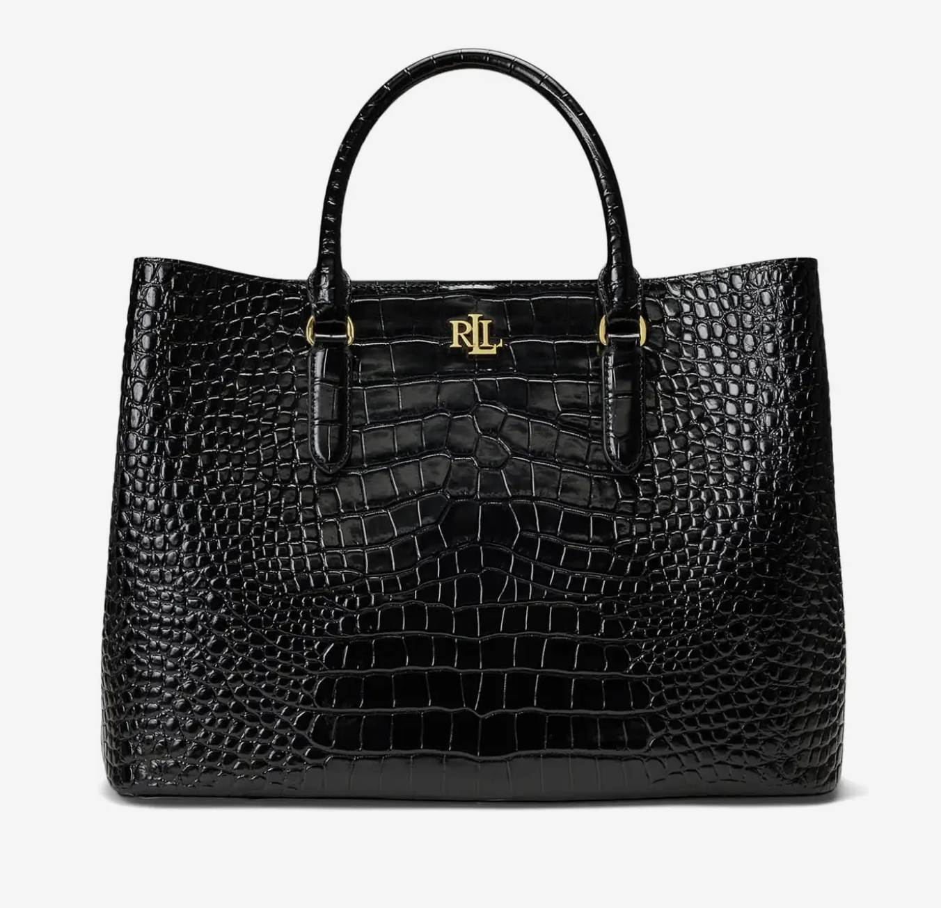 Lauren by Ralph Lauren, Embossed Leather Large Marcy Satchel