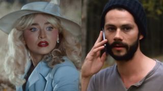 Sabrina Carpenter in Tears music video and Dylan O'Brien on the phone in All Too Well music video