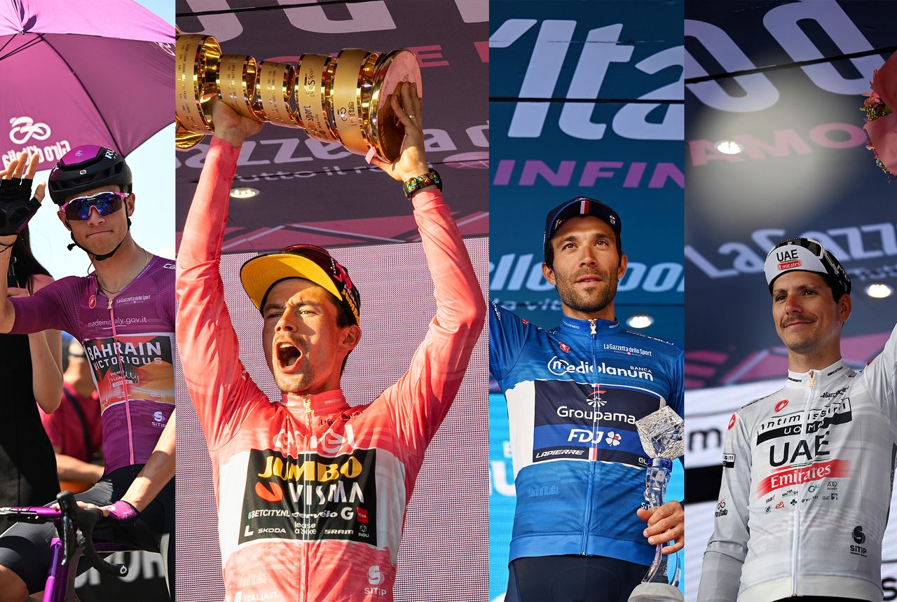 The jerseys of the Giro d&#039;Italia