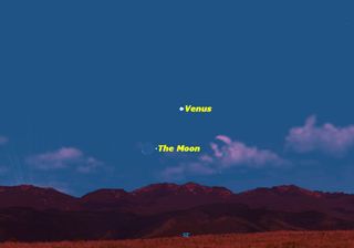 The Moon Close to Venus, January 2014