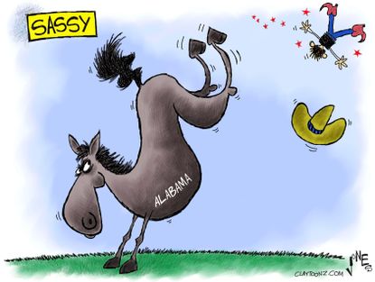 Political cartoon U.S. Alabama Roy Moore loss