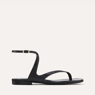 The Palermo Sandal - Black Nappa