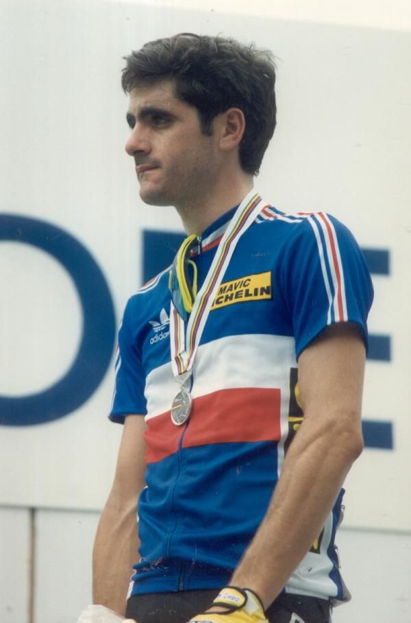 A baby faced Laurent Jalabert finished second to Gianni Bugno in 1992. It was the closest the Frenchman ever came to victory in the road race