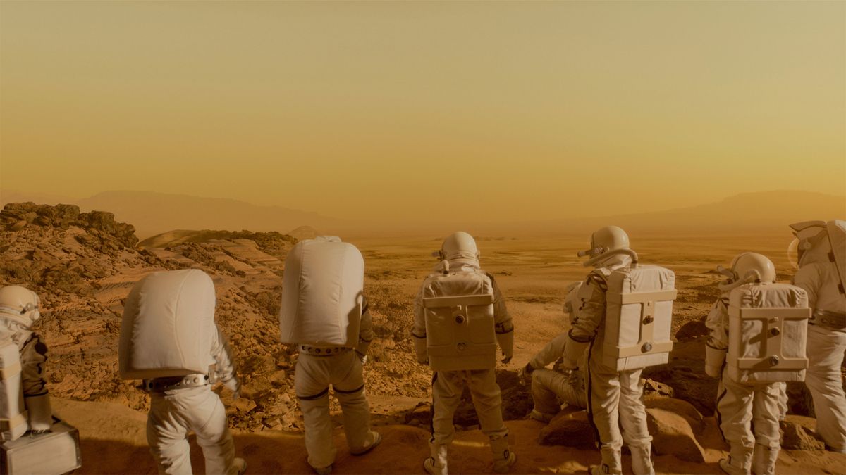 The crew of Sojourner 1 on Mars