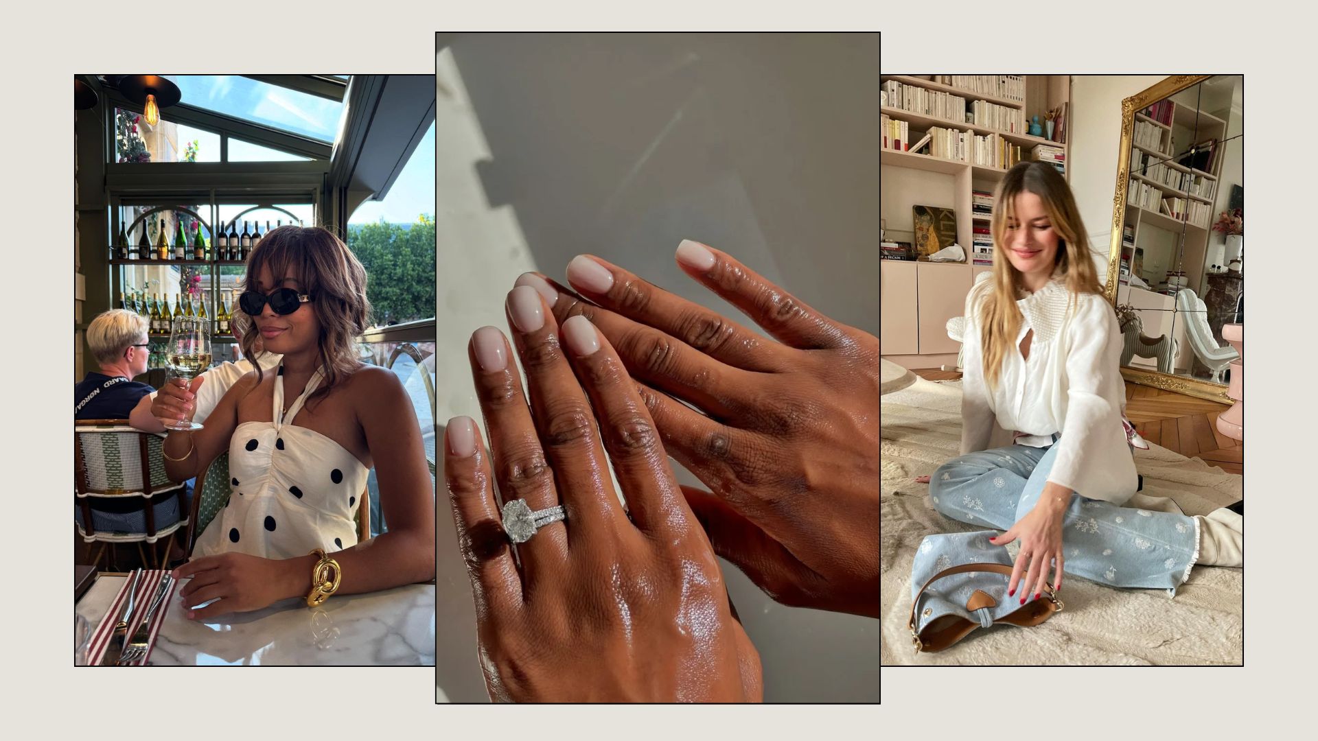 Two French women with manicures