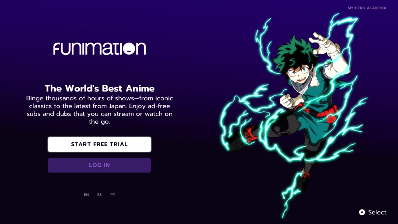 Funimation on Switch