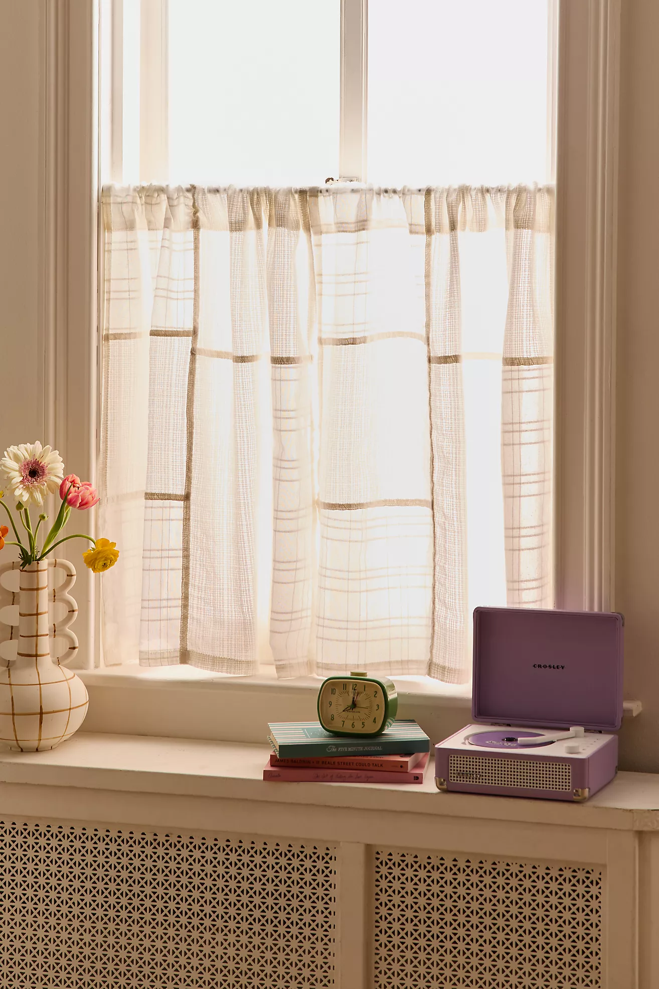 Chloe Gauze Patchwork Caf&amp;eacute; Curtain Set