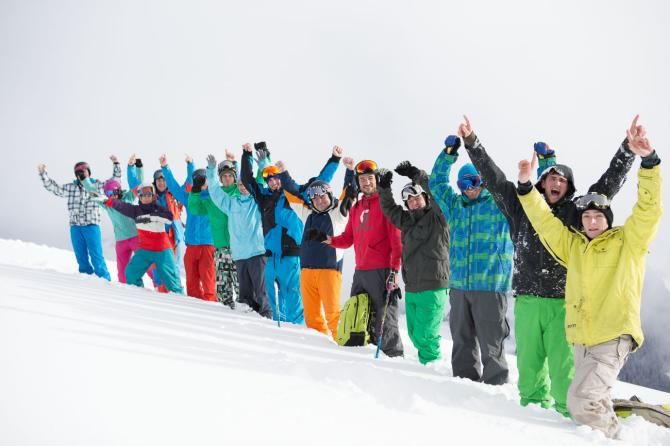 Gravity team Gstaad-Scott out on the slopes