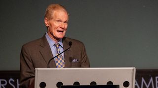 NASA Administrator Bill Nelson delivers opening remarks during the inaugural NASA Climate Summit Thursday, Dec. 8, 2022.