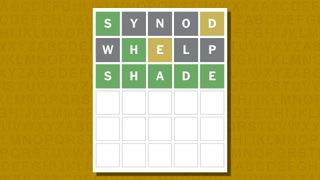 Wordle answer 1006 on a yellow background