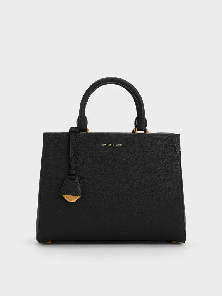 Charles & Keith, Mirabelle Structured Top Handle Bag