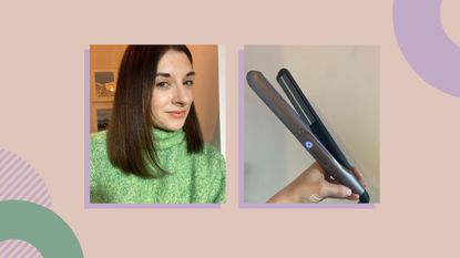collage showing Remington Proluxe You Adaptive Straightener review 