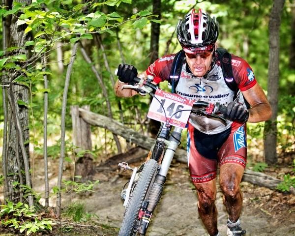 It was a hot dusty day at Lumberjack100 for rider Anthony Gwin (Maumee Valley Wheelman)