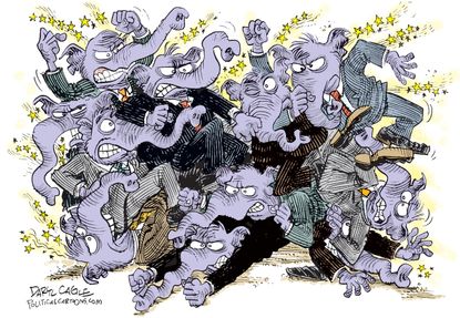 Editorial cartoon U.S. GOP Infighting