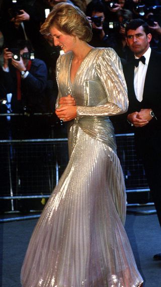 Princess Diana's gold dress, London, 1985