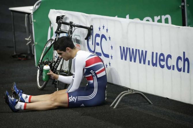 A mmoent of thought for a Great Britain rider