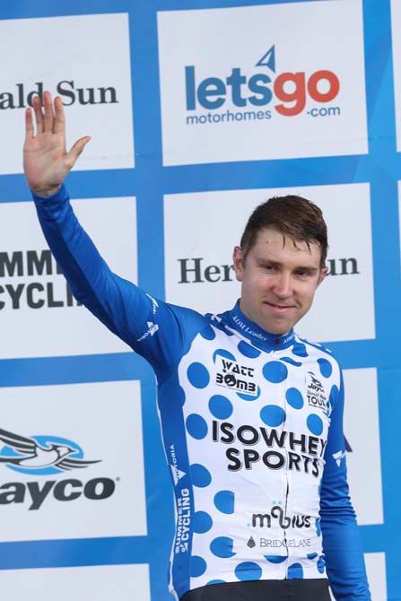 Brad Evans (Mobius BridgeLane) leads the KOM competition