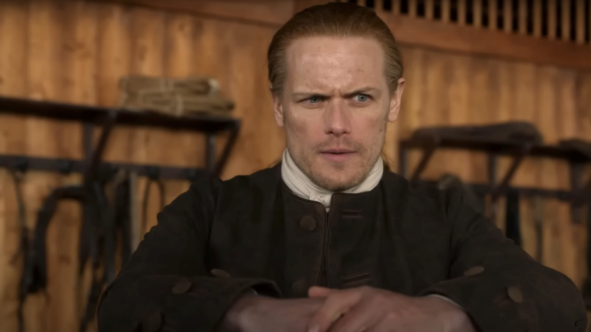 sam heughan as jamie fraser in outlander season 6