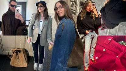 A collage of editor images featuring our best new fashion buys of October 2024.